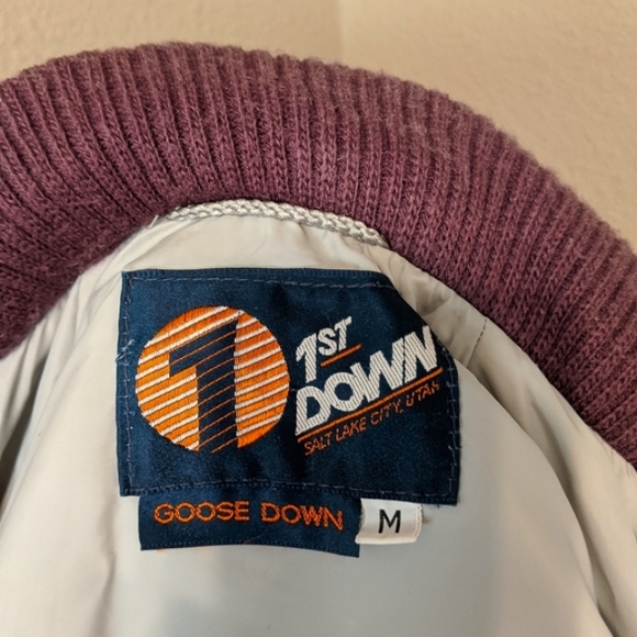 1ST DOWN, SLC Utah Goose Down Jacket Sz M - Picture 10 of 16